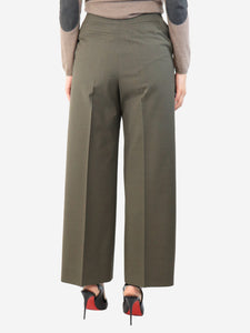 Loewe Khaki tailored trousers - size UK 8