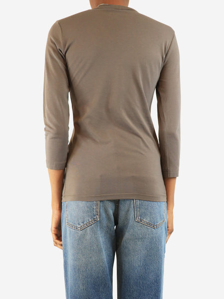 Grey fine-knit top - size S alternate image