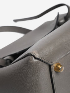 Celine Grey mini belt bag in grained calfskin with gold tone hardware