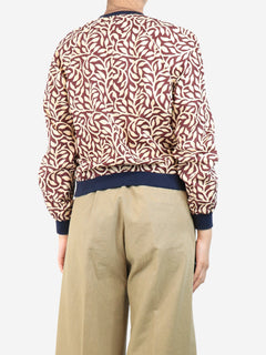 Burgundy foliage bomber jacket - size UK 8 Coats & Jackets Soeur 
