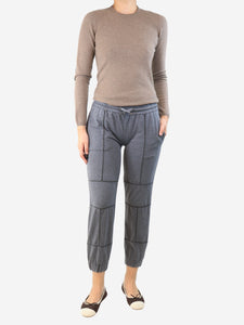 Brunello Cucinelli Grey trackpants with beaded detail - size XS