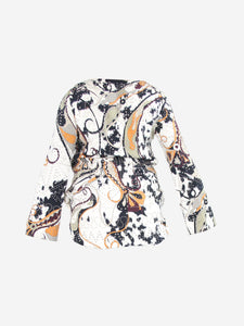 Emilio Pucci Cream studded print mini dress - size UK 12