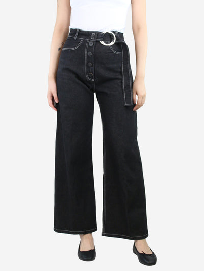 Black wide-leg jeans - size UK 10 Trousers Rejina Pyo 