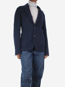 Joseph Navy blue wool-blend jacket - size UK 18