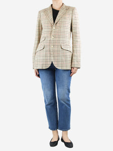 Polo Ralph Lauren Beige checkered blazer - size UK 14