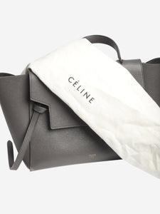 Celine Grey mini belt bag in grained calfskin with gold tone hardware