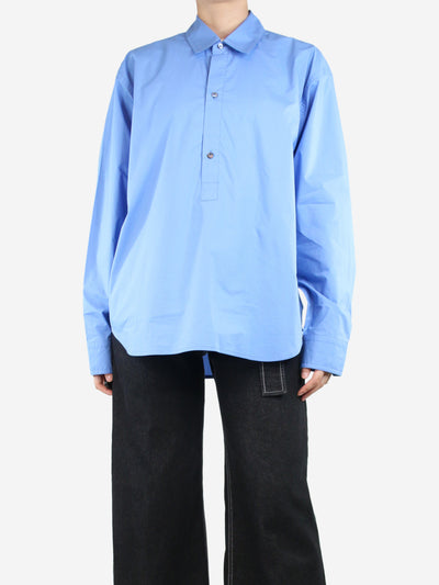 Blue button-down cotton shirt - size UK 10 Tops Sophie D'Hoore 