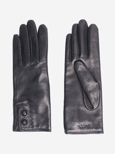 Rag & Bone Rag & Bone Black lamb leather snap gloves