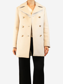 Neutral double-breasted wool coat - size S Coats & Jackets Nili Lotan 