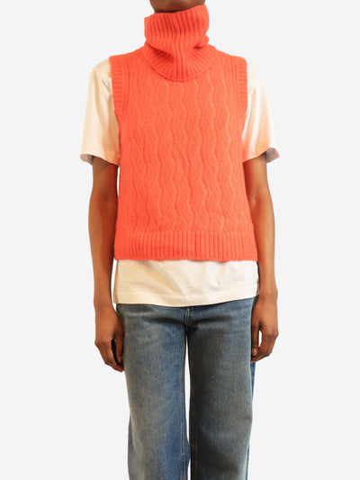 Coral cashmere-blend vest with snood - size S Knitwear ME+EM 
