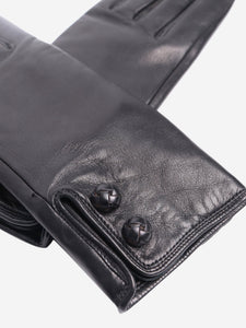 Rag & Bone Rag & Bone Black lamb leather snap gloves