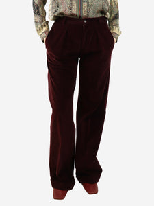 Connolly Burgundy corduroy trousers - size UK 8