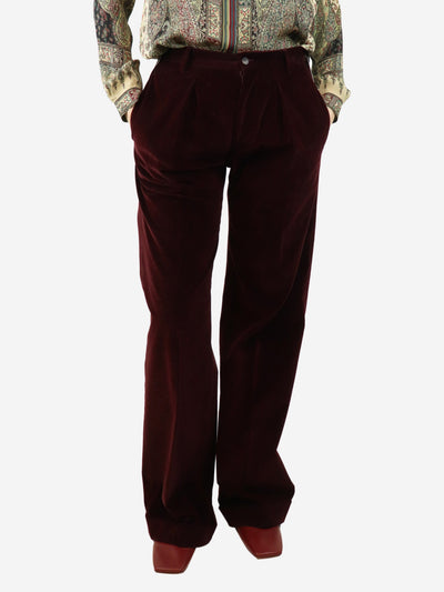 Burgundy corduroy trousers - size UK 8 Trousers Connolly 