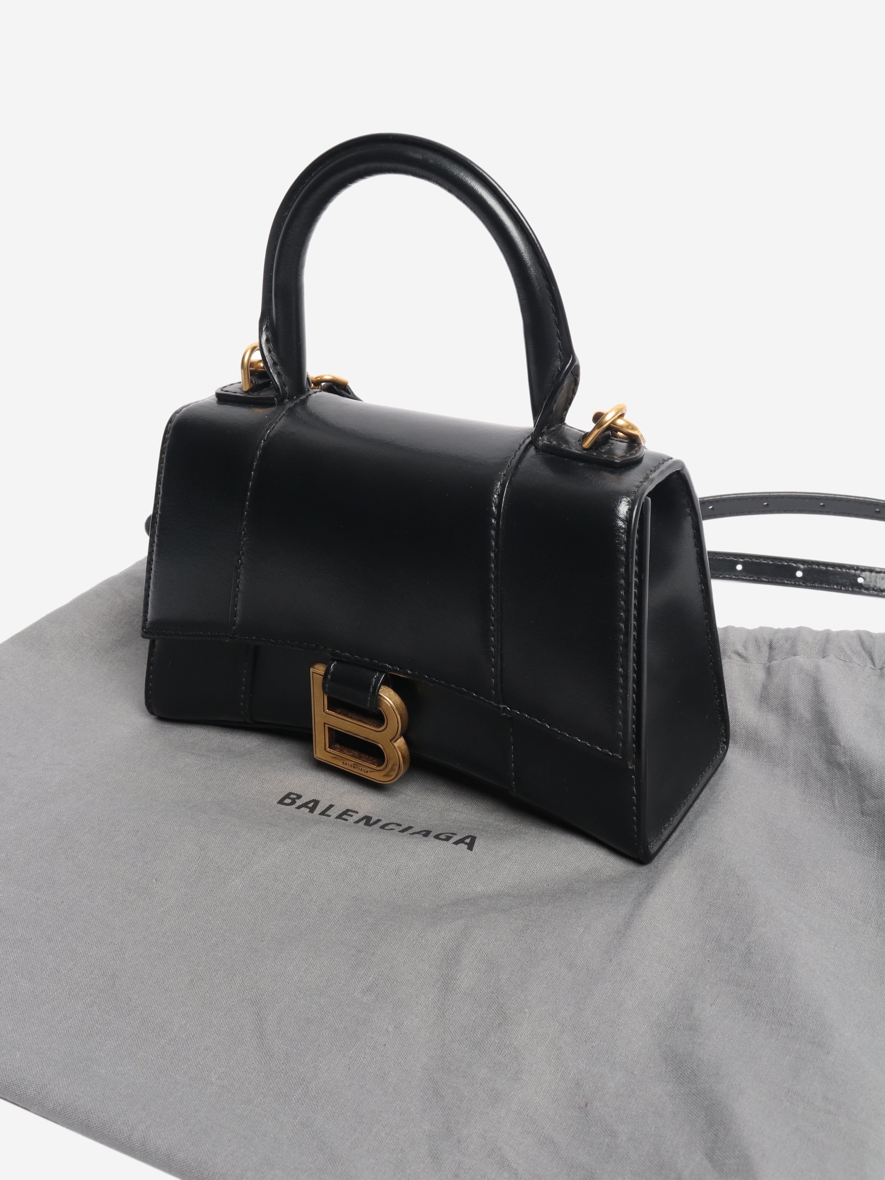 Black Hourglass leather 2way bag Cross-body bags Balenciaga 