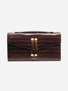 Demellier Mahogany brown Vancouver clutch