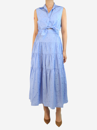 Sandro Blue embellished maxi dress - size UK 8 Dresses Sandro 
