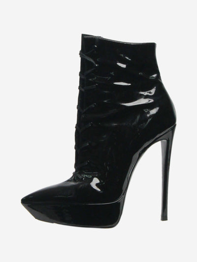 Black patent lace-up ankle betty boots - size EU 38.5 (UK 5.5) Boots Saint Laurent 