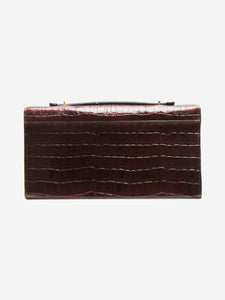 Demellier Mahogany brown Vancouver clutch