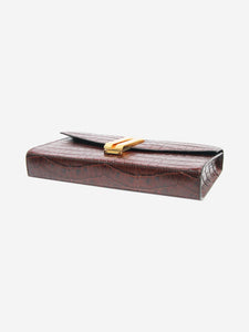 Demellier Mahogany brown Vancouver clutch