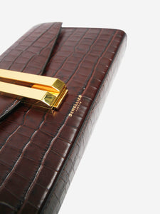 Demellier Mahogany brown Vancouver clutch