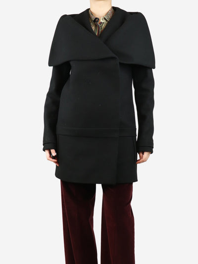 Black wool-blend coat with oversized collar - size UK 12 Coats & Jackets Givenchy 