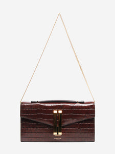 Demellier Mahogany brown Vancouver clutch