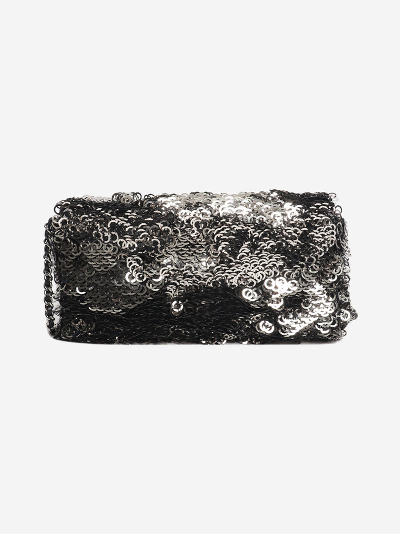 Silver 2020 Sequin Classic Single Flap bag