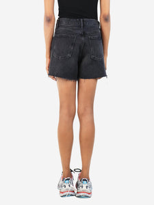 Agolde Black washed denim shorts - size UK 8