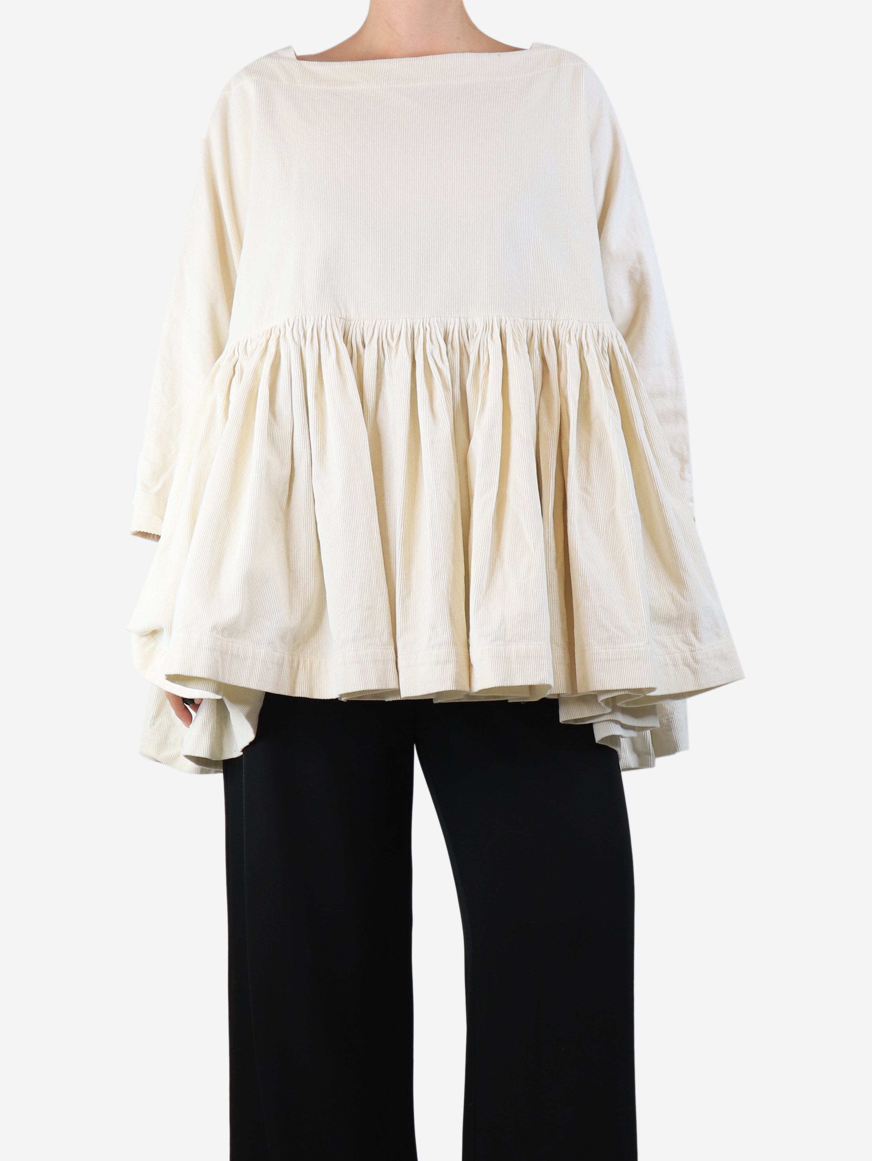 Ivory corduroy peplum top - size Tops Egg 