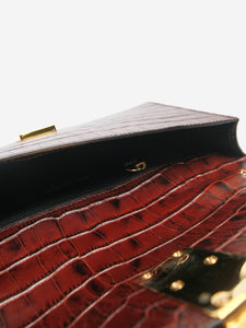 Demellier Mahogany brown Vancouver clutch