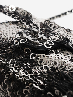 Silver 2020 Sequin Classic Single Flap bag