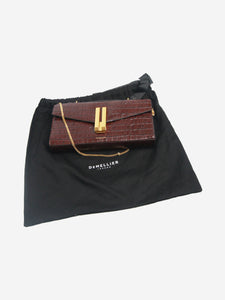 Demellier Mahogany brown Vancouver clutch