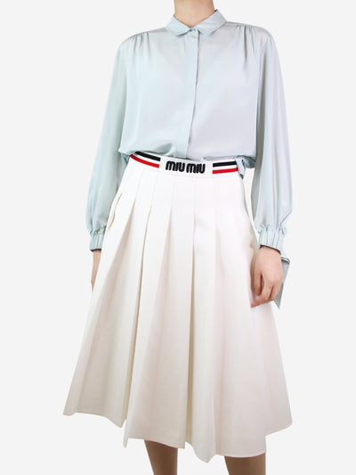 Pale mint silk blouse - size UK 8 Tops Berenice 