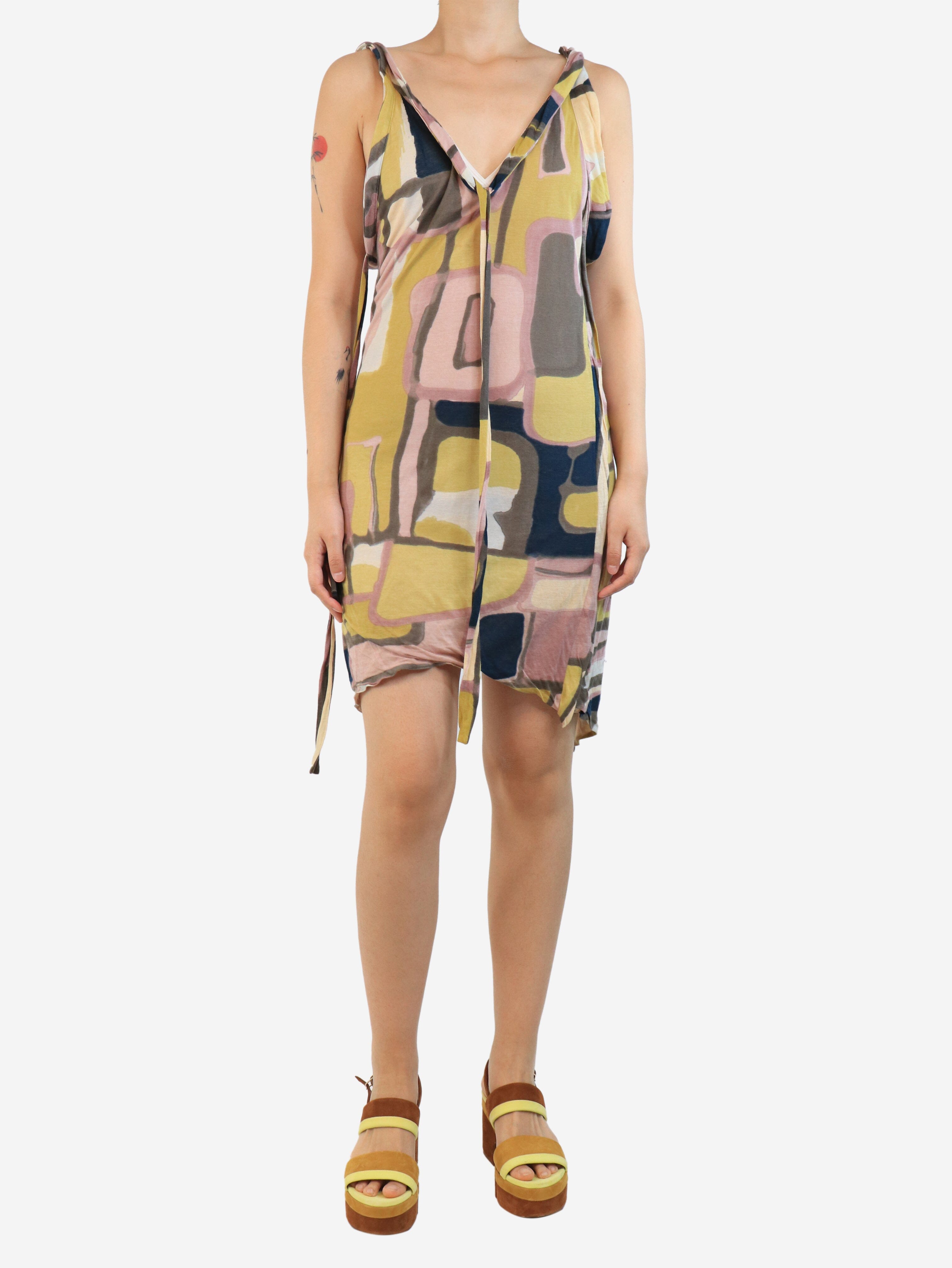 Multi printed strap dress - size UK 8 Dresses Marni 