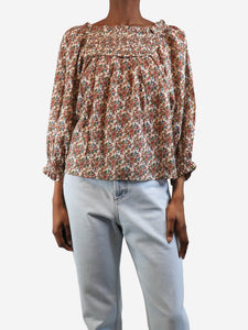 Doen Cream floral printed top - size XS
