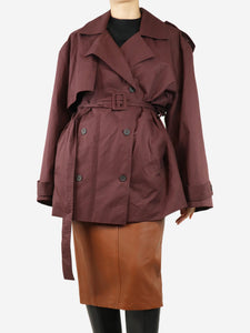 Marcela Maroon Gaia trench coat - size One Size