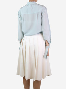 Berenice Pale mint silk blouse - size UK 8