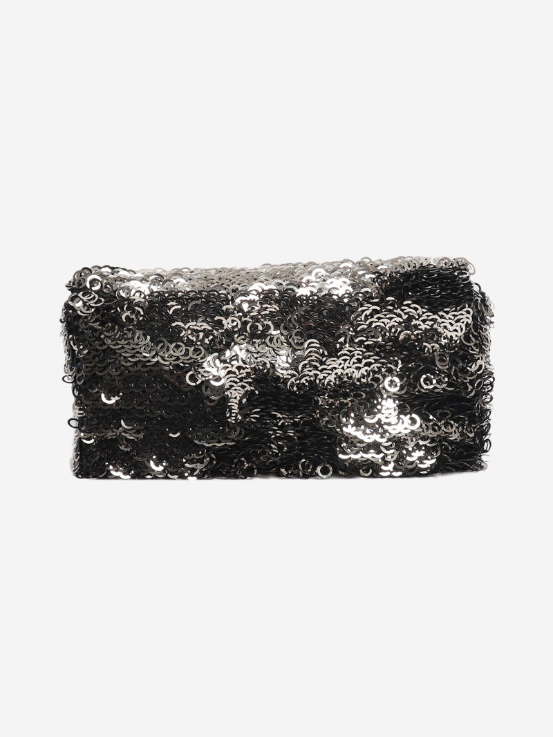 Silver 2020 Sequin Classic Single Flap bag