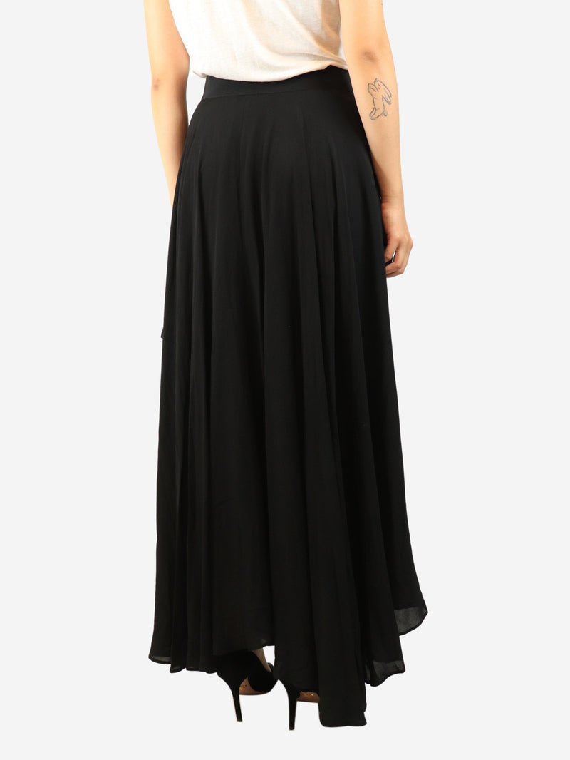 Black maxi wrap skirt - size UK 10 Skirts G. Label by Goop 
