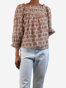 Doen Cream floral printed top - size XS