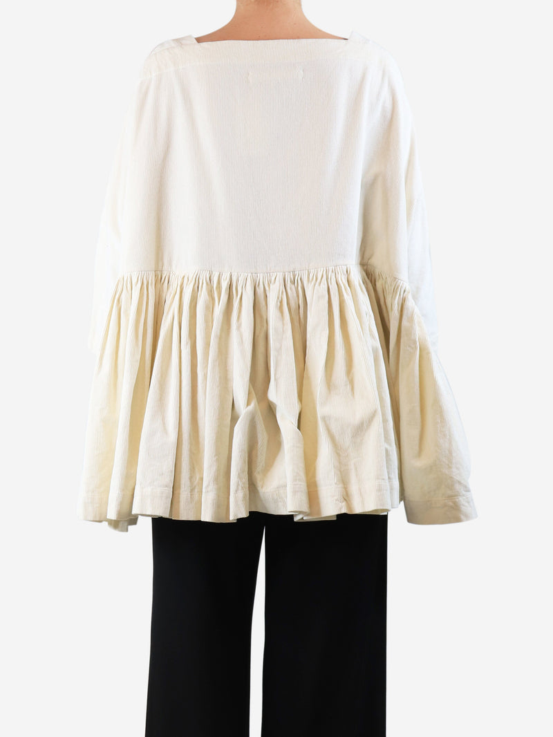 Ivory corduroy peplum top - size Tops Egg 