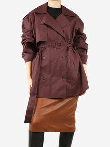 Marcela Maroon Gaia trench coat - size One Size