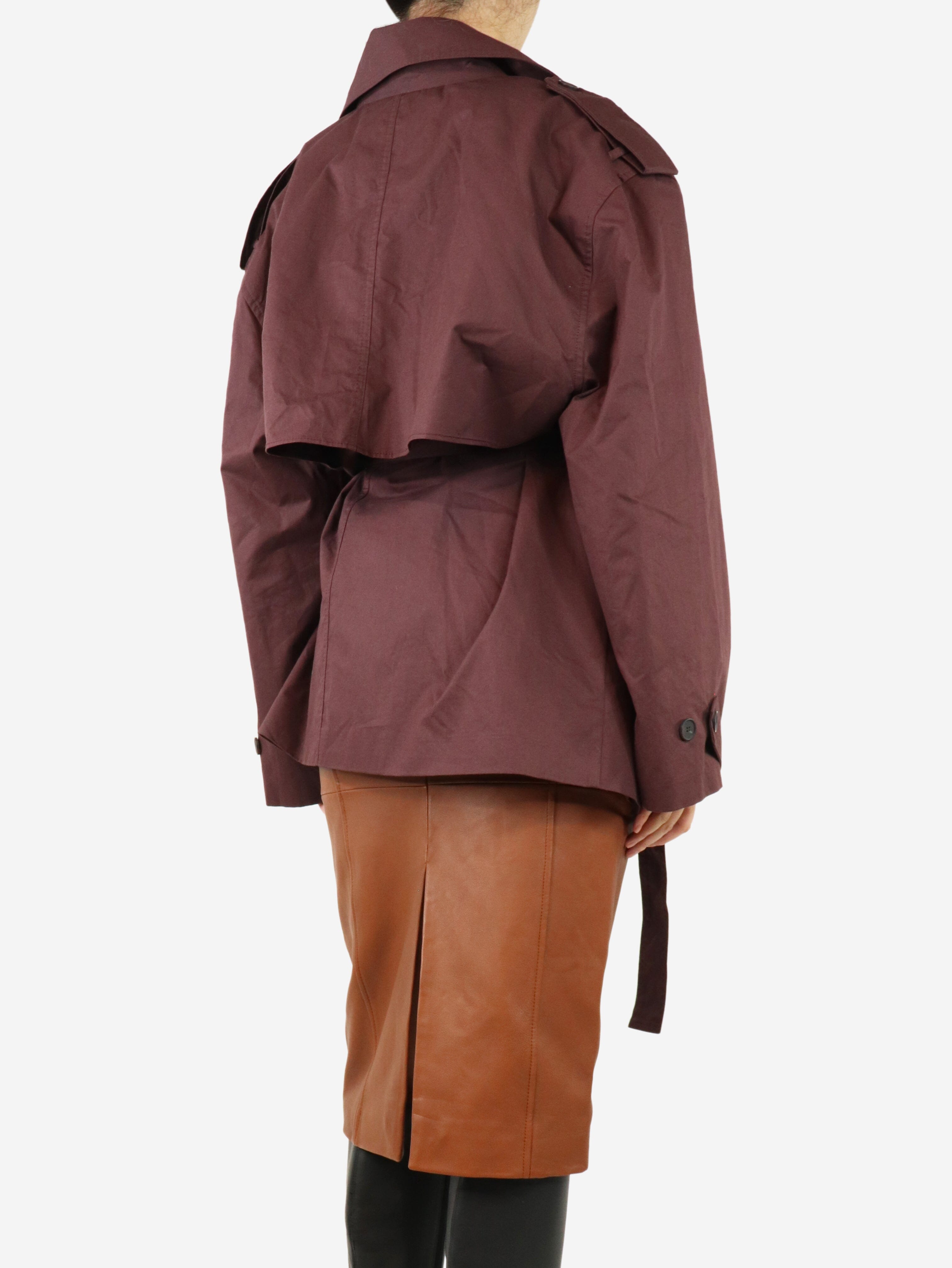 Maroon Gaia trench coat - size One Size Coats & Jackets Marcela 
