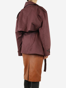 Marcela Maroon Gaia trench coat - size One Size