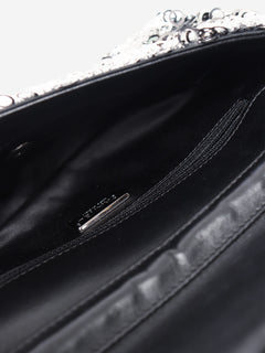 Silver 2020 Sequin Classic Single Flap bag