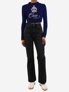 Acne Studios Black straight-leg jeans - size UK 6