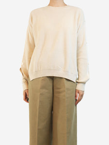 Helmut Lang Beige cashmere-blend jumper - size S
