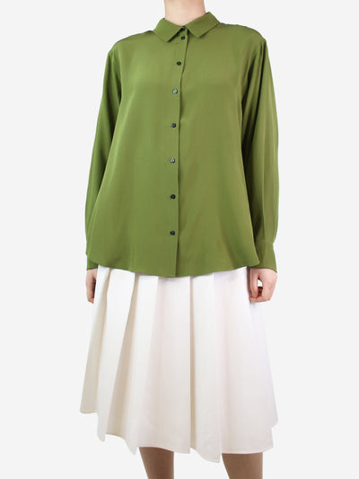 Green silk shirt - size S Tops Bamford 