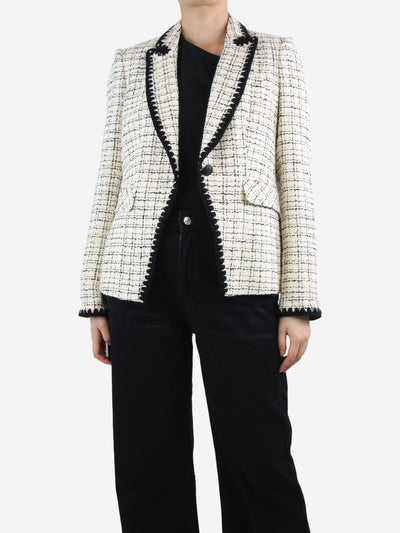 Cream tweed jacket - size UK 10
