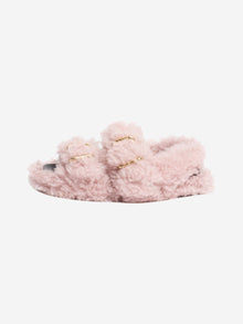 Pink shearling sandals - size EU 40 Flat Sandals Marni 